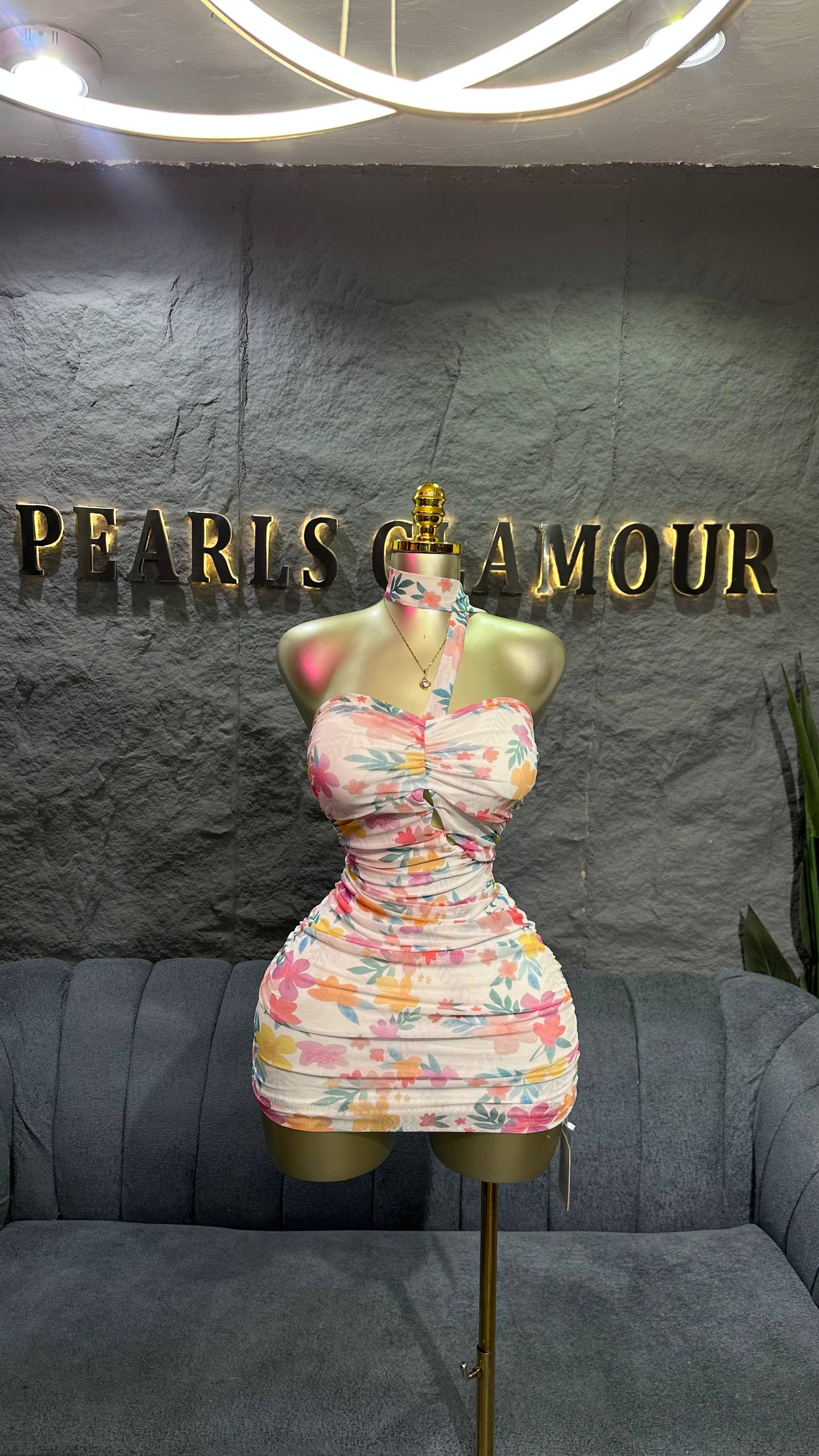 Multi color tube dress D0767