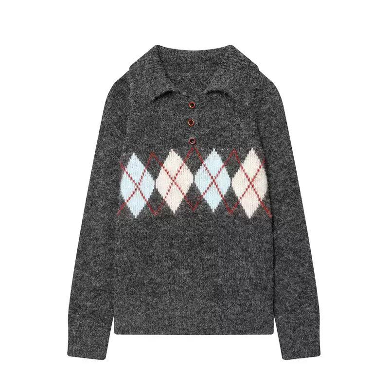 Hexagon design sweat top T0973