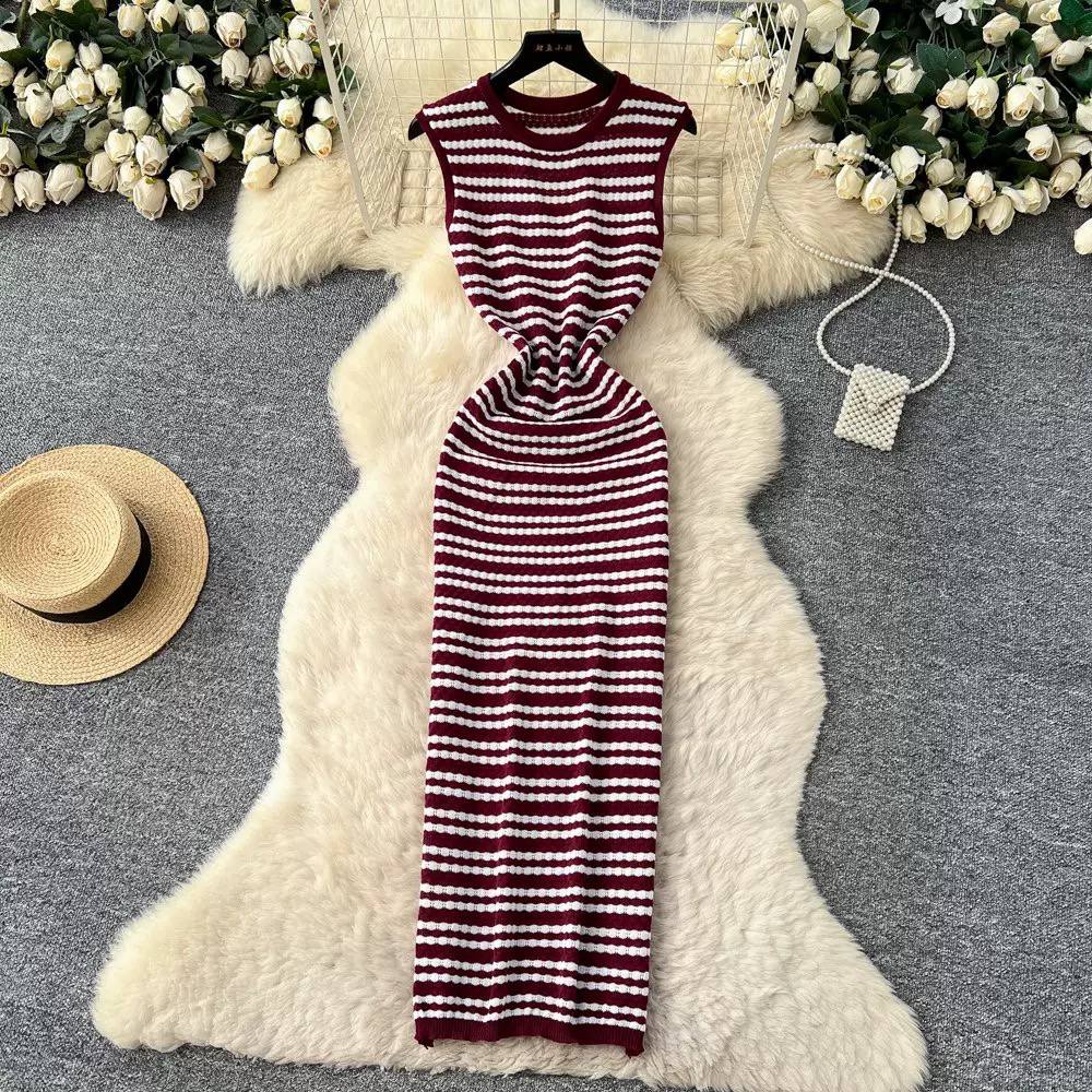 Stripped dress D0845