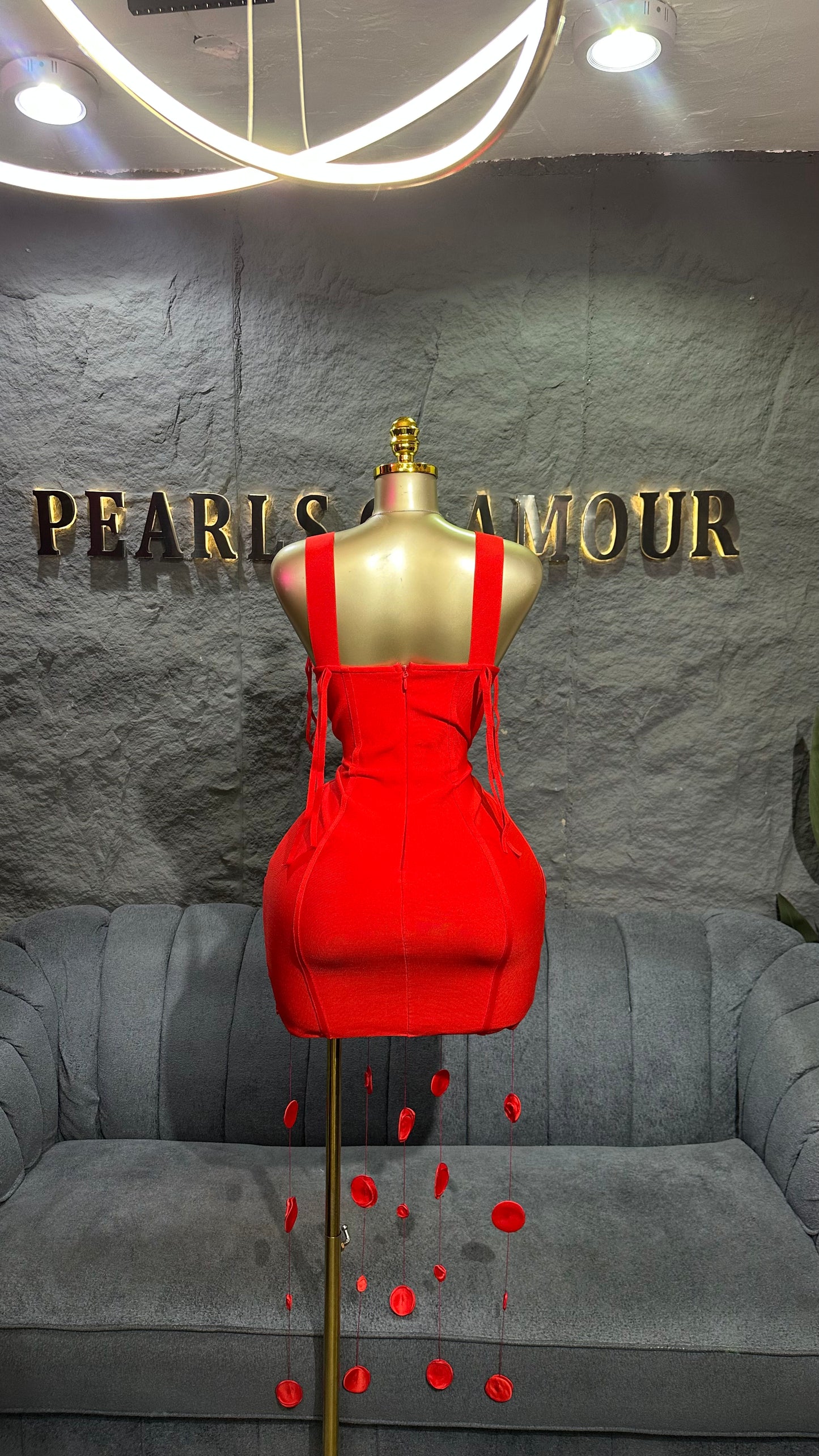 Bandage rose dress D0737