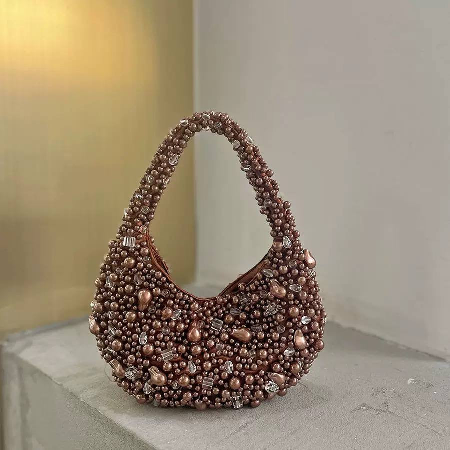 Beaded brown B385