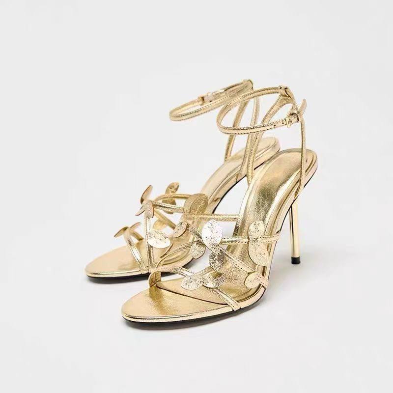 Golden leaves heels H0468