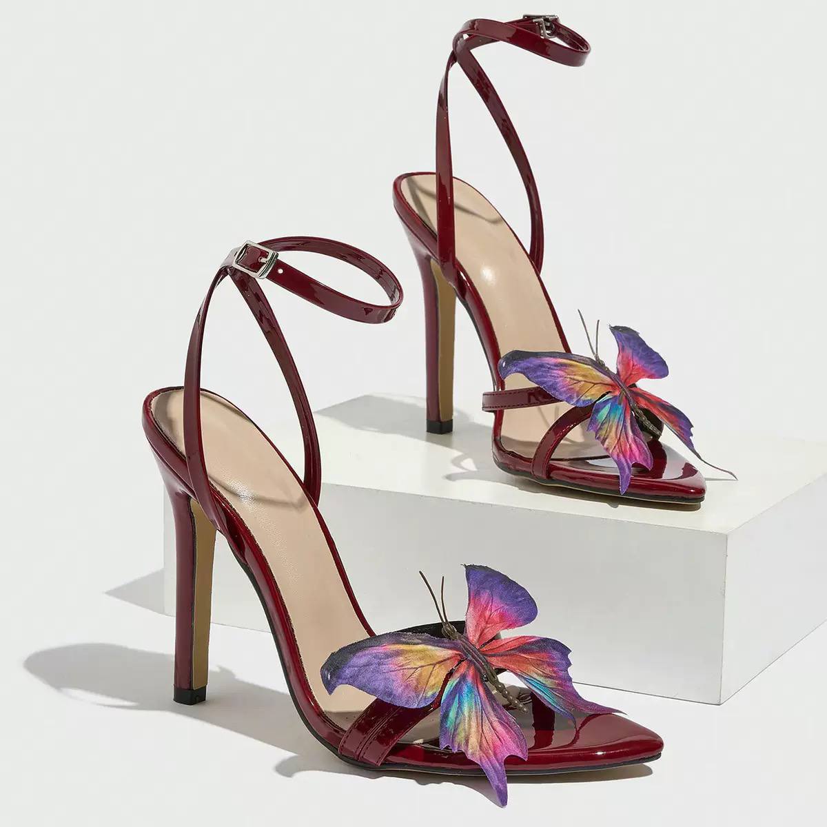 Butterfly rain bow heels h0462