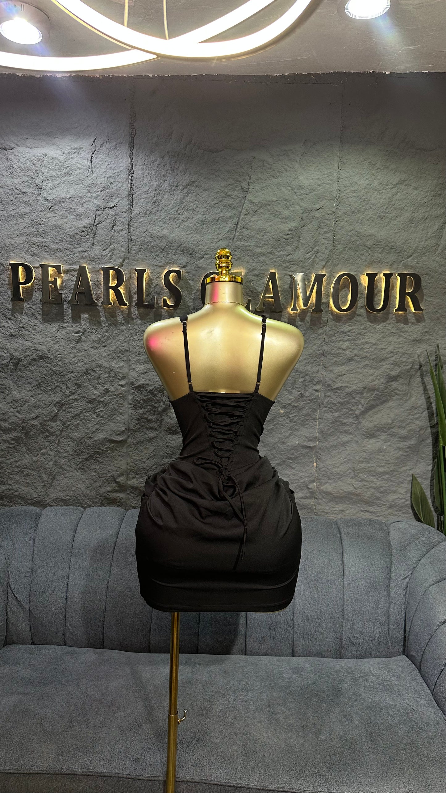 Armless corset dress D0778