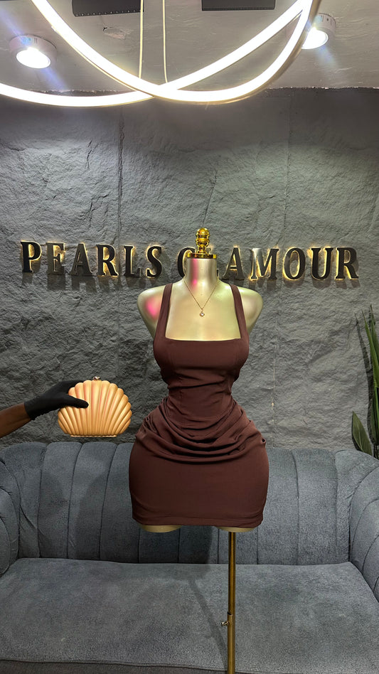 Armless corset dress D0771