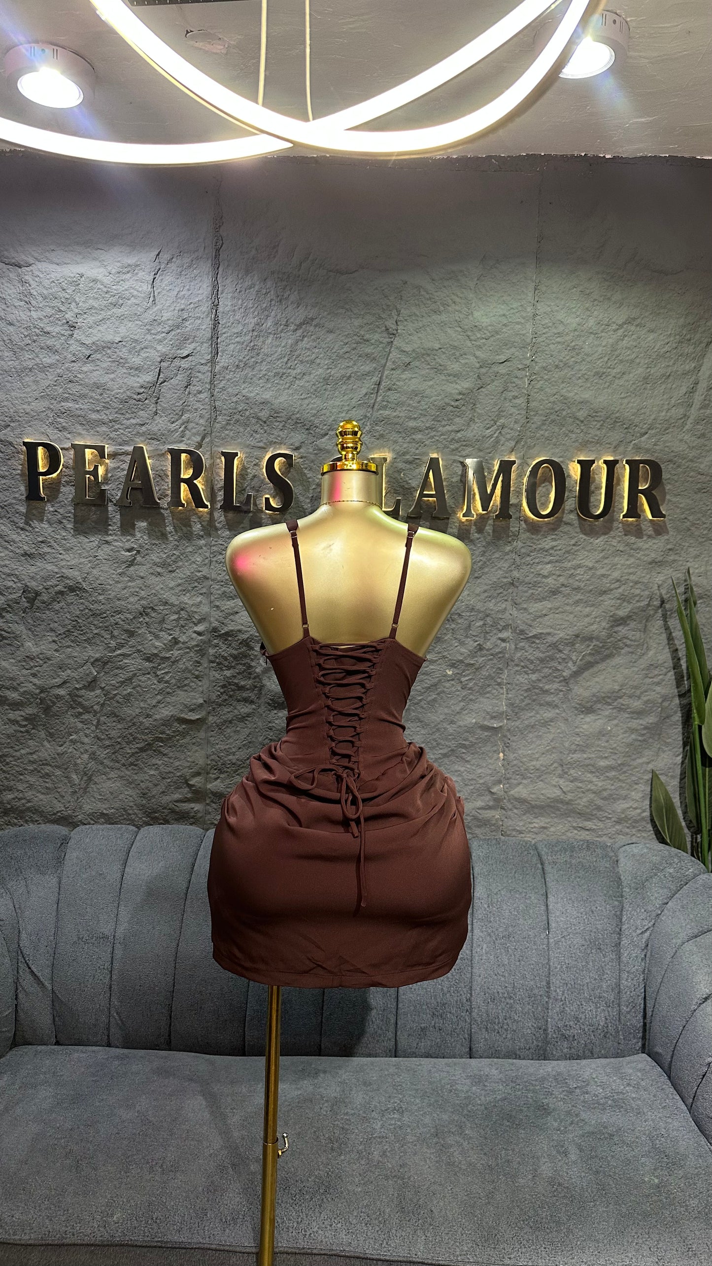 Armless corset dress D0778