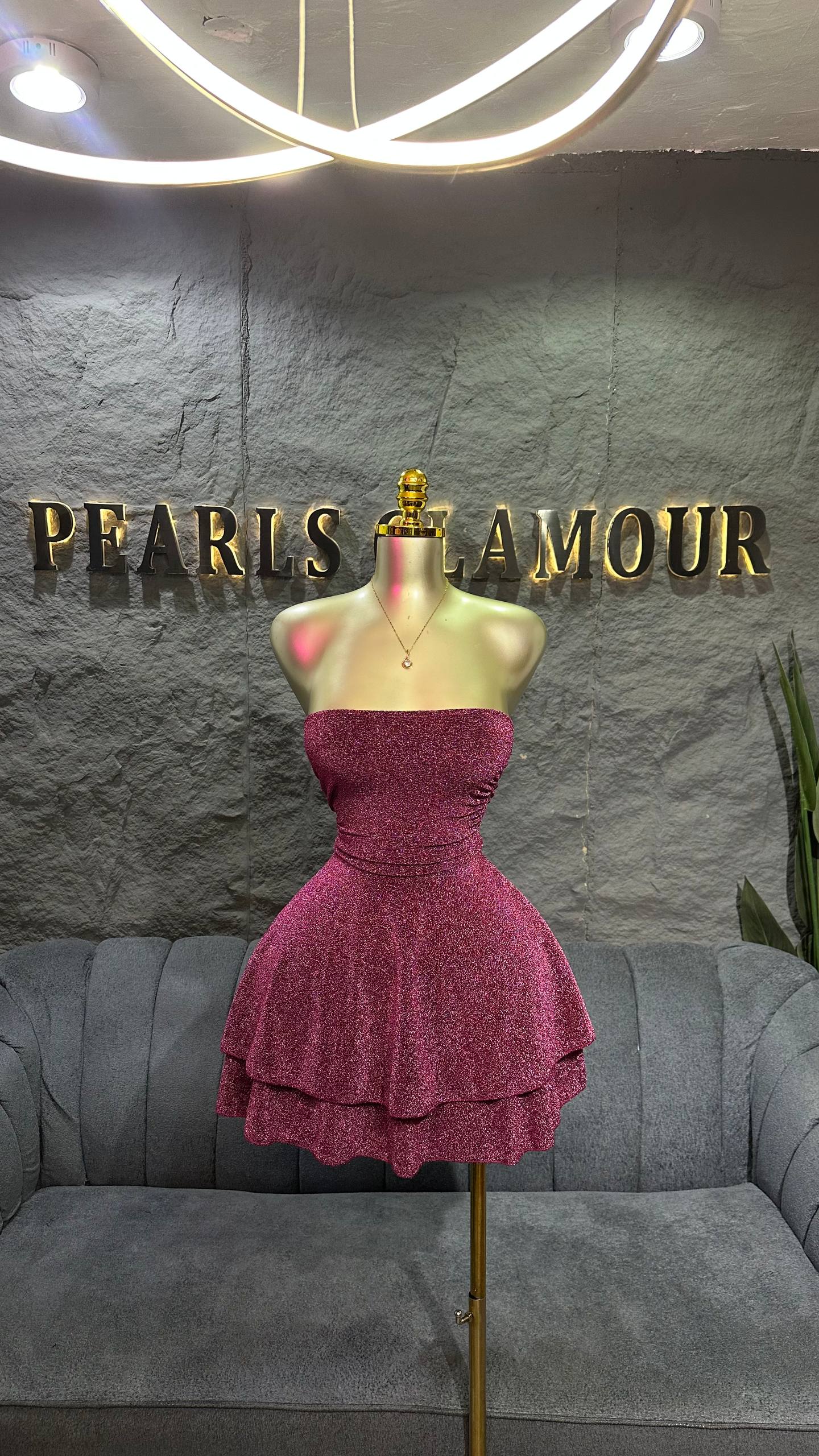 Sequence tube dress D0811