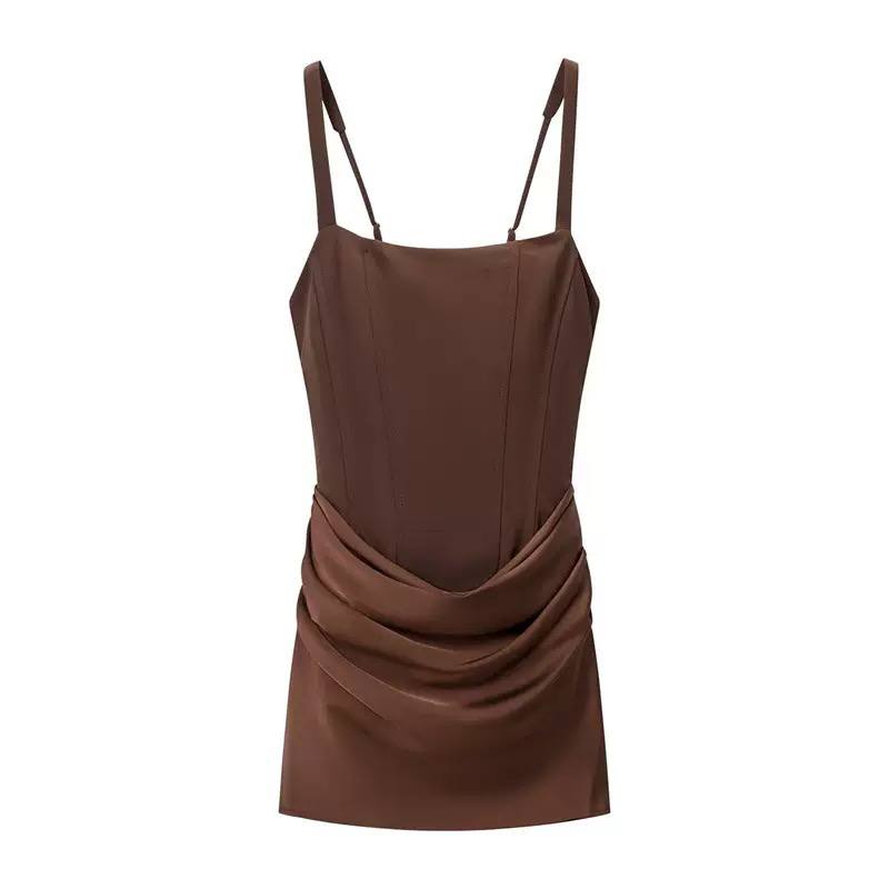 Corset silk dress D0848