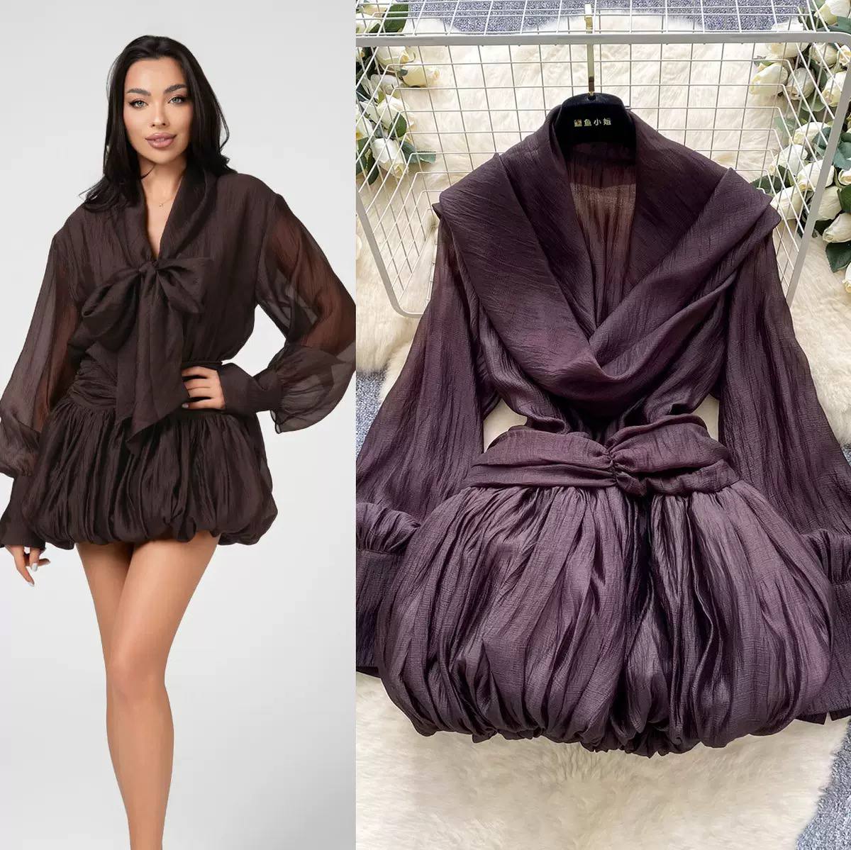 Ruffle ball dress D0765