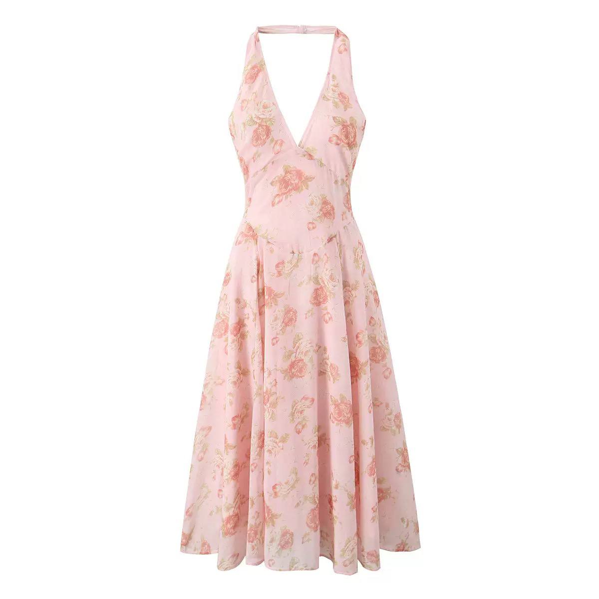 Flower flare dress D0859