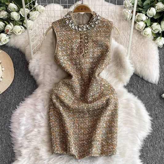 Exported tweed dress D0843