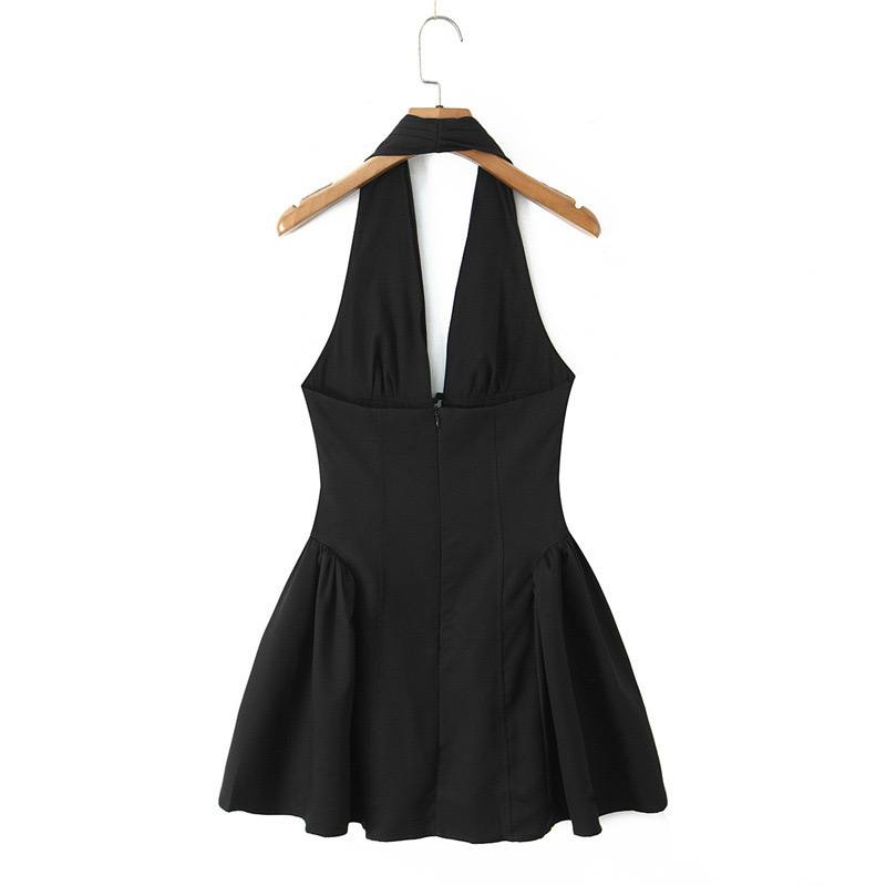 Flare halter neck dress D0792