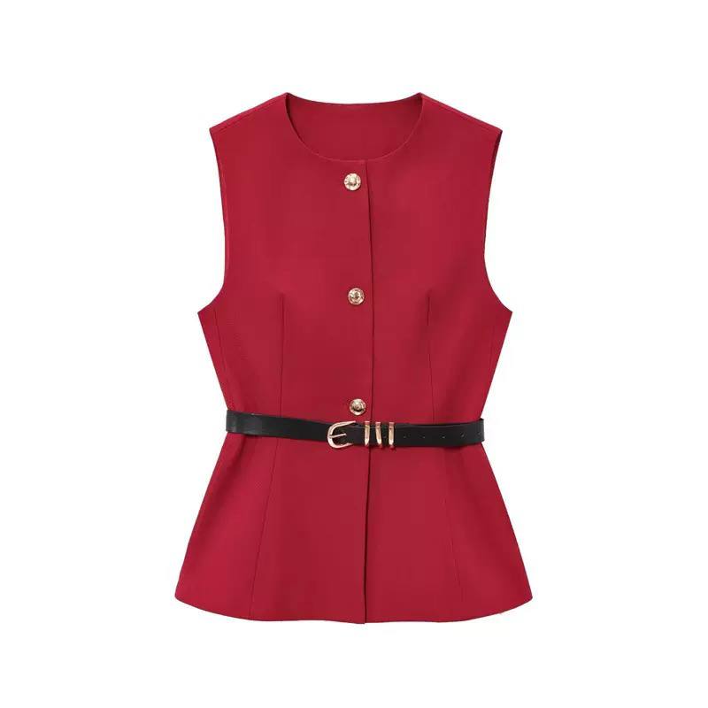 Sleeveless top t0977