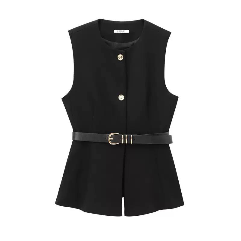Sleeveless top t0977