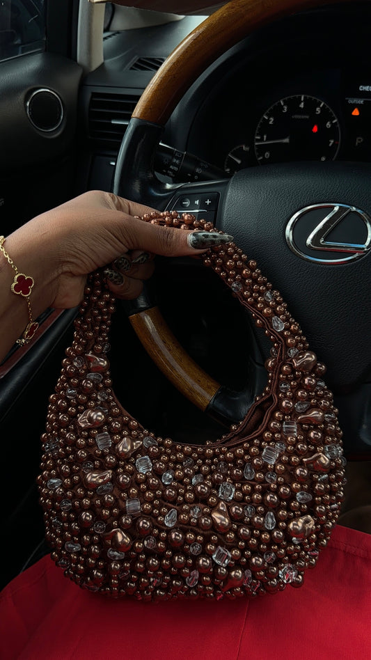 Beaded brown B385