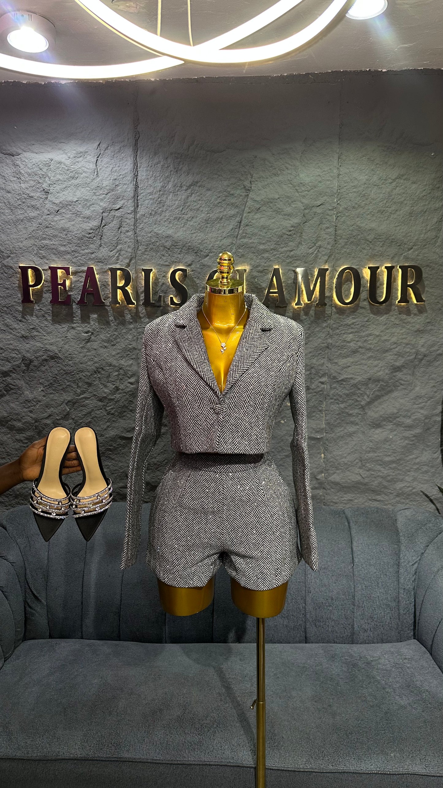 Strip set dress 2p239
