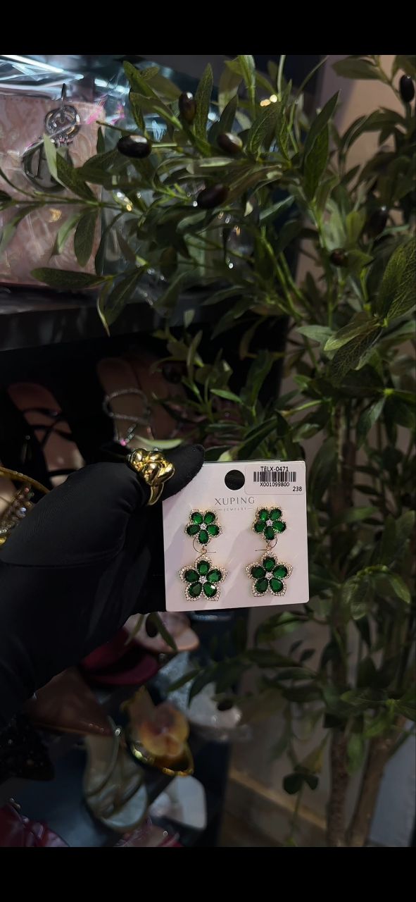 Emerald green earring jw0207