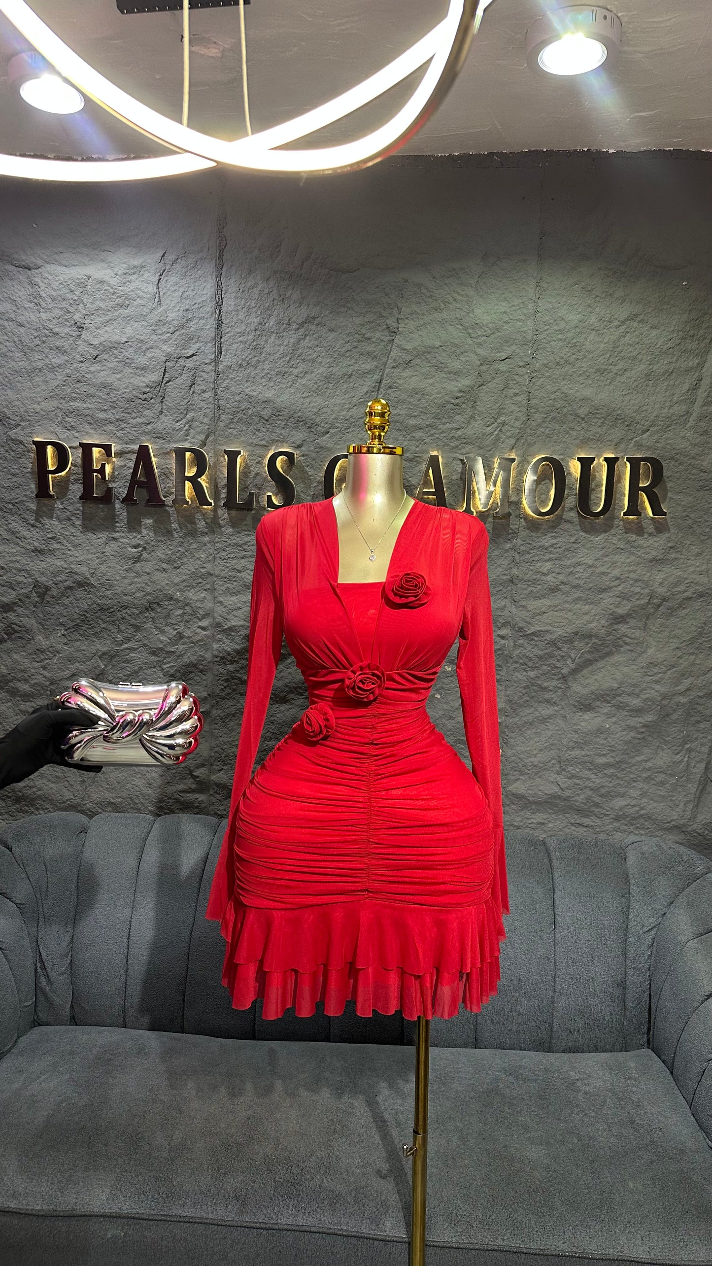 Sexy v neck dress d0882