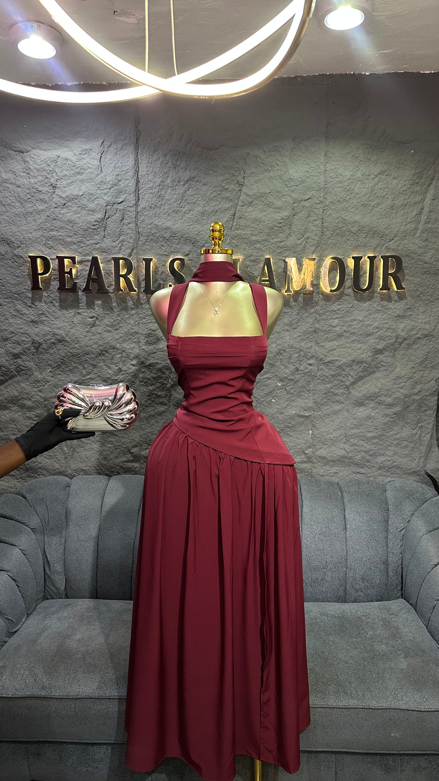 Royal pearl dress d0873