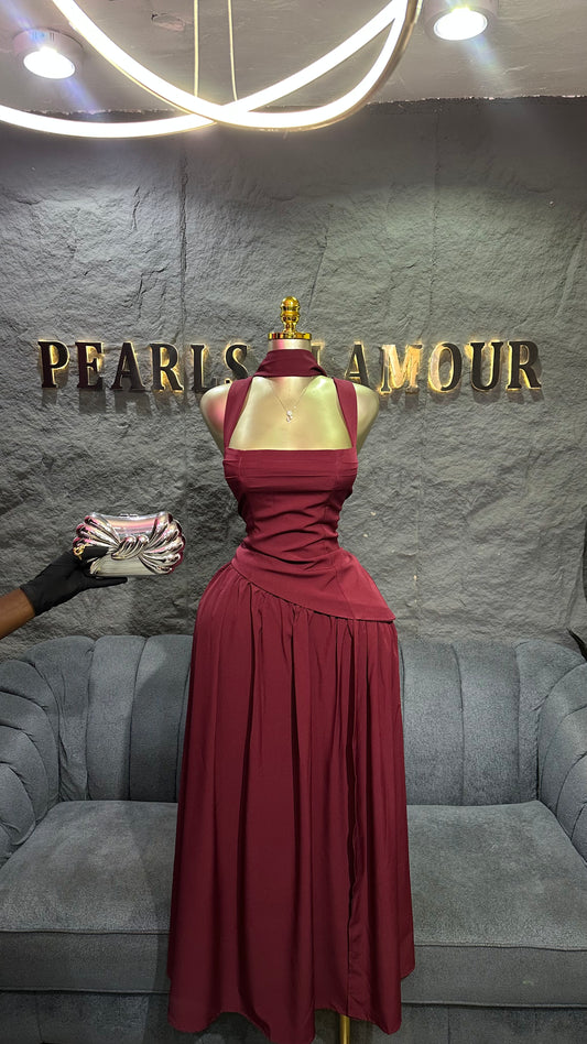 Royal pearl dress d0873