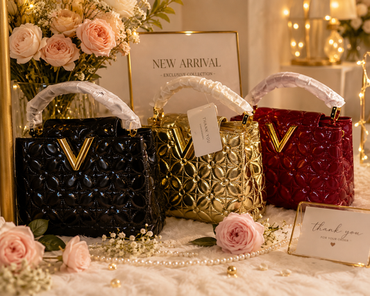 Velvet V design bag b410