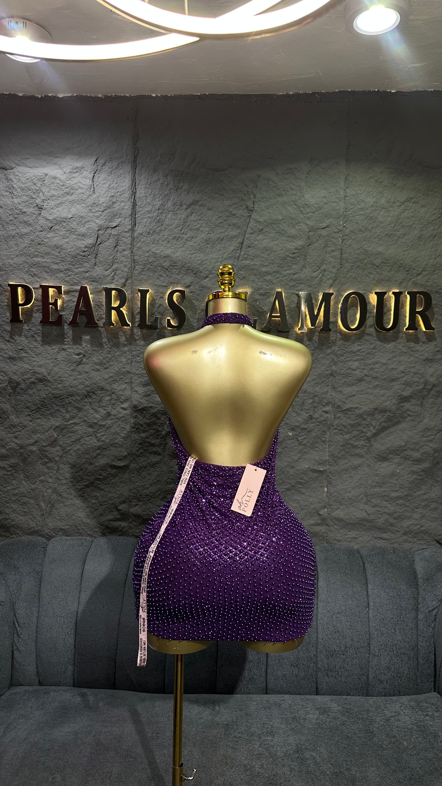 Rhinestone dress D0731