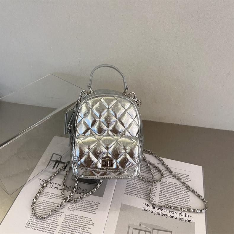 Black and silver school bag B138