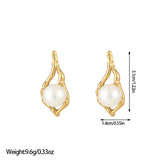 Pearl sling earrings