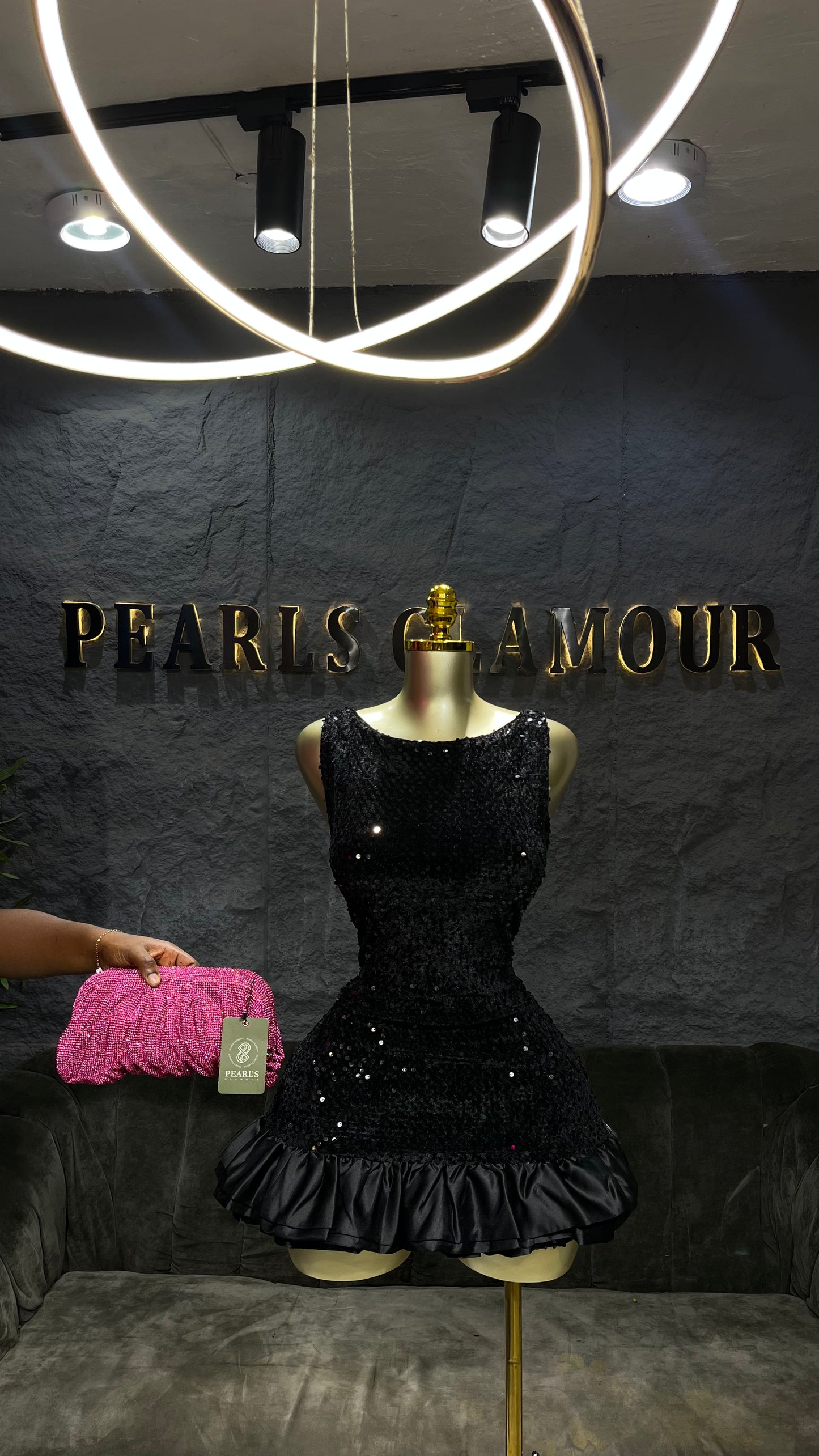 shinny rays dress D0437