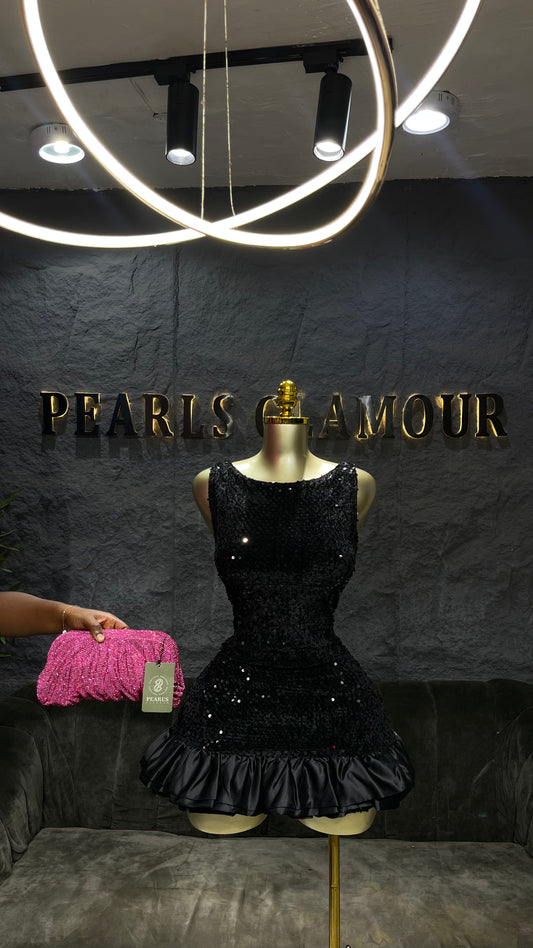 shinny rays dress D0437